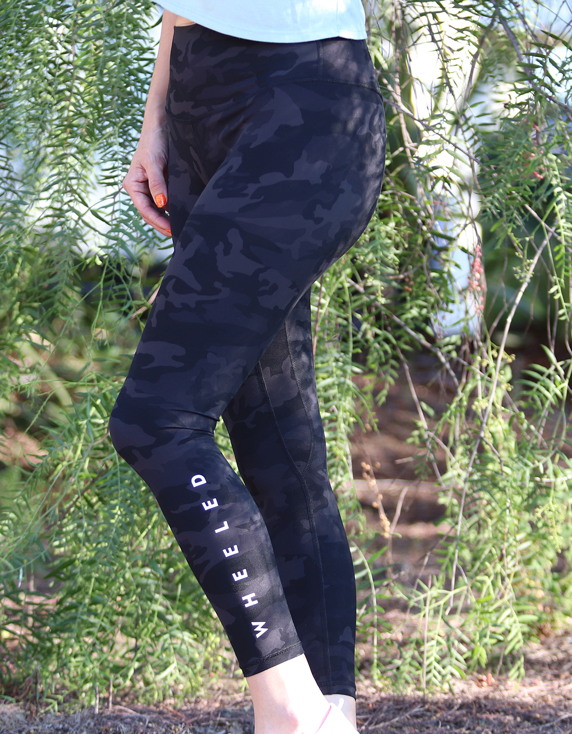 SPANX Leggings Womens Large Black Camo Look at Me Now Seamless High Waisted
