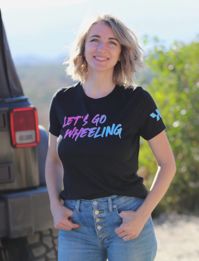 Let's Go Wheeling Ombre Pink to Teal Women's Off Road Shirt